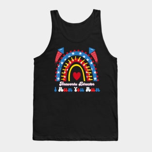 Fireworks Director I Run You Run 4th Of July Rainbow Tank Top